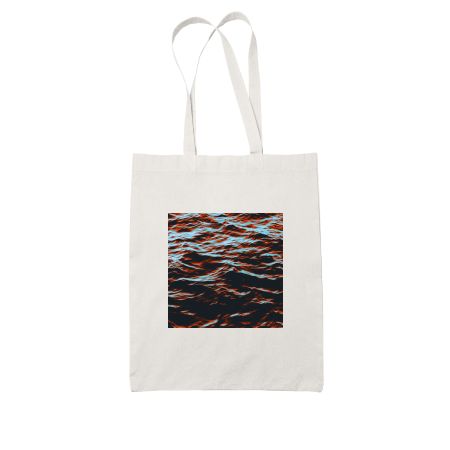 Abstract cyan red black wave texture.  Tote Bag