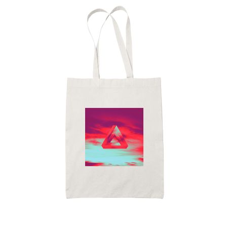 Abstract triangle with beautiful cloud colors White Tote Bag