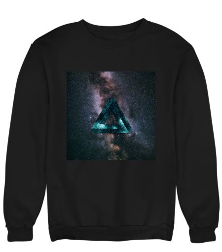 Abstract triangle with galaxy and stars Sweatshirt