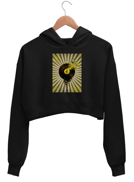 Retro music classic  Crop Hoodie