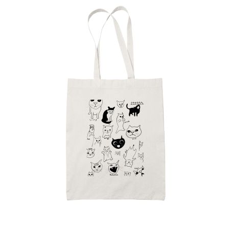 Meme cat doodles Tote Bag
