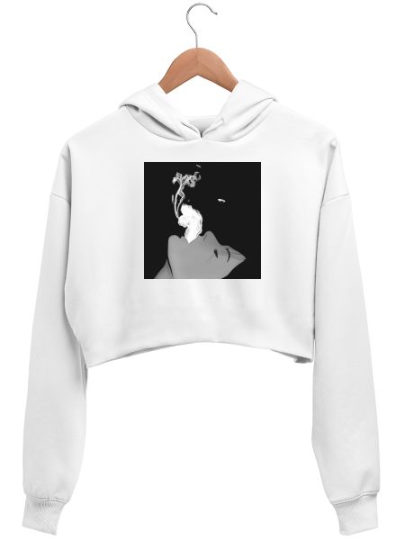 Smoke with me Crop Hoodie