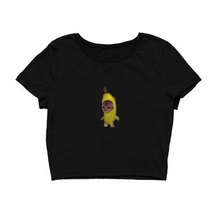 banana cat meme Crop Top