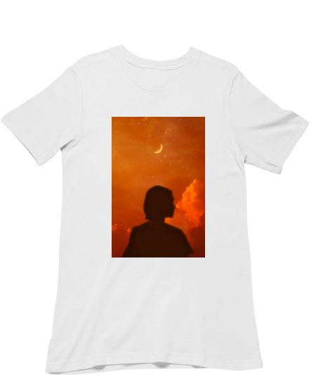 The Girl & Moon Classic T-Shirt