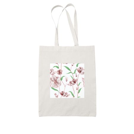 line floral prints White Tote Bag