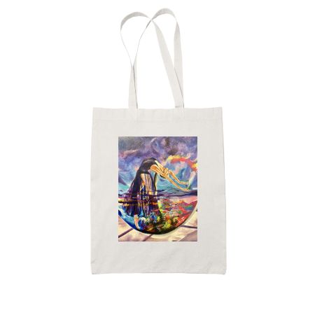 Twilight Trance White Tote Bag