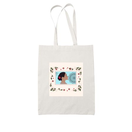 𝑴𝒂𝒏𝒅𝒂𝒓𝒂 𑁍  White Tote Bag