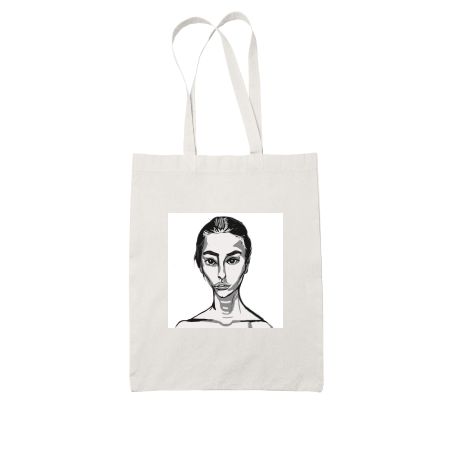 Monochrome lady White Tote Bag