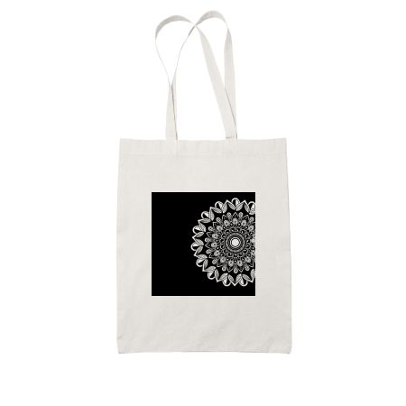 WHITE mandala White Tote Bag