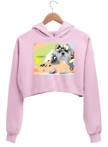 dog  Crop Hoodie