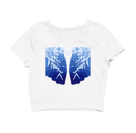 BLUE LEAVES Crop Top