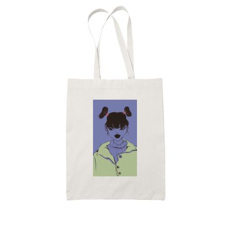 Peekaboo White Tote Bag