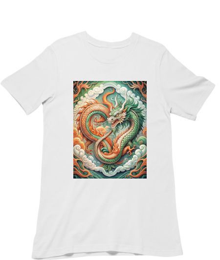 Green Asian Dragon Regular T-Shirt