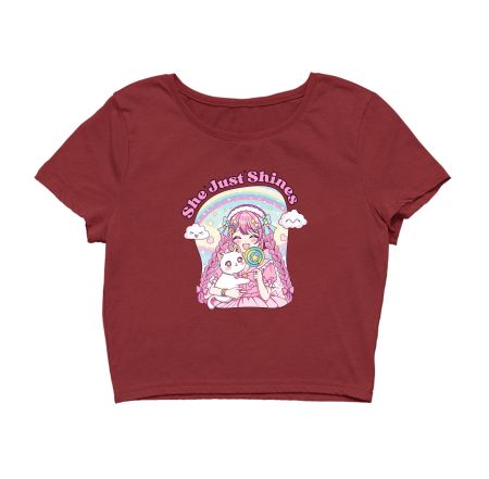 Japanese Cute Cat Anime Girl Crop Top