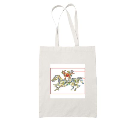 The Riding Horse by Majnu Bhai White Tote Bag