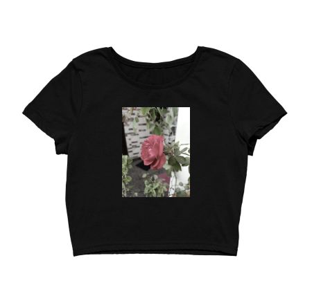 Rose flower Crop Top