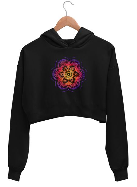 Mandala  Crop Hoodie