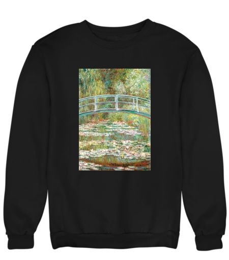 Bridge over a Pond of Water Lilies Sweatshirt