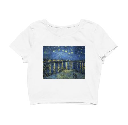 Vincent van Gogh's Starry Night Over the Rhone  Crop Top