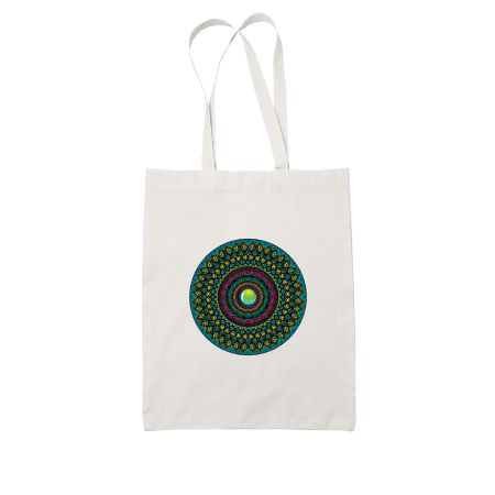 Mandala Design White Tote Bag