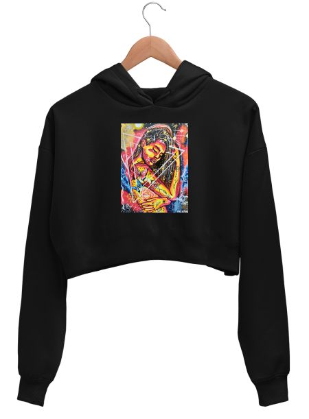 Feminine power Crop Hoodie