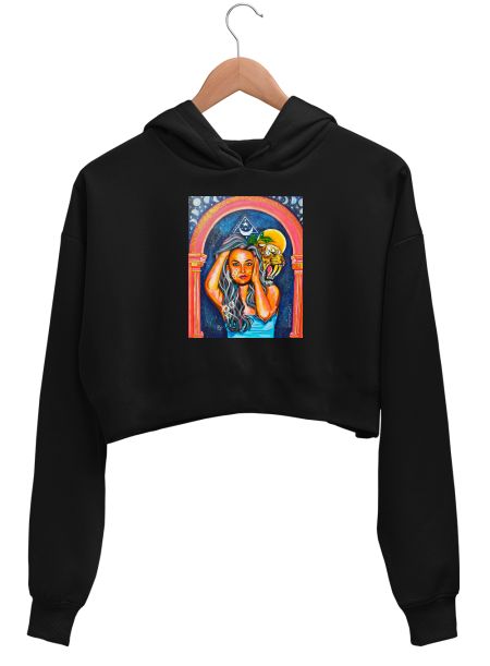 Moon Goddess  Crop Hoodie