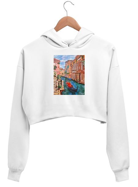 Venice - the romantic city  Crop Hoodie