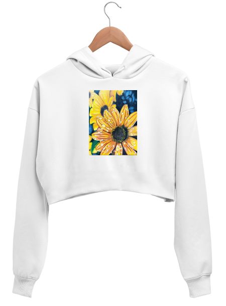 Sunflower  Crop Hoodie