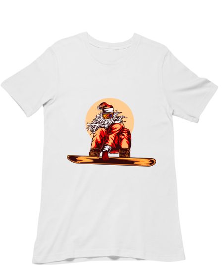 Santa Snowboarding Classic T-Shirt