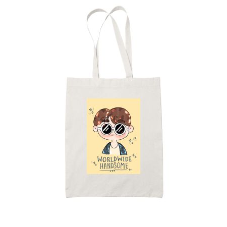 Jin Worldwide Handsome White Tote Bag