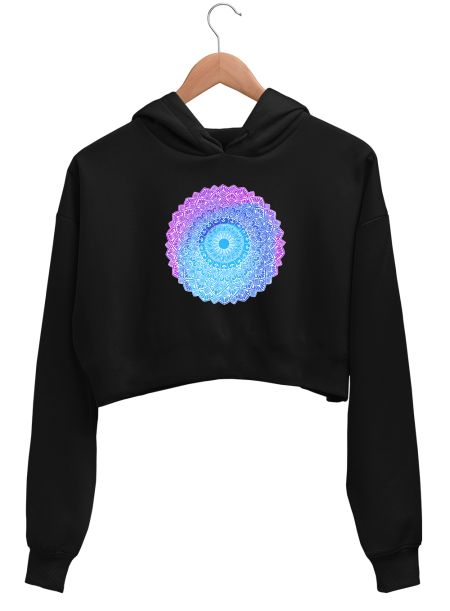 Colour Mandala Crop Hoodie