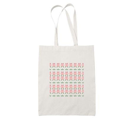 pink flowers and leaves seamless print White Tote Bag