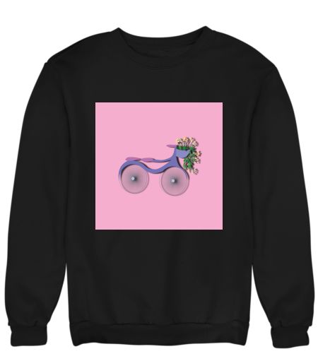 A bicycle with flowers Sweatshirt