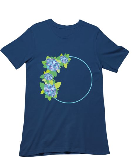 blue floral ring Regular T-Shirt