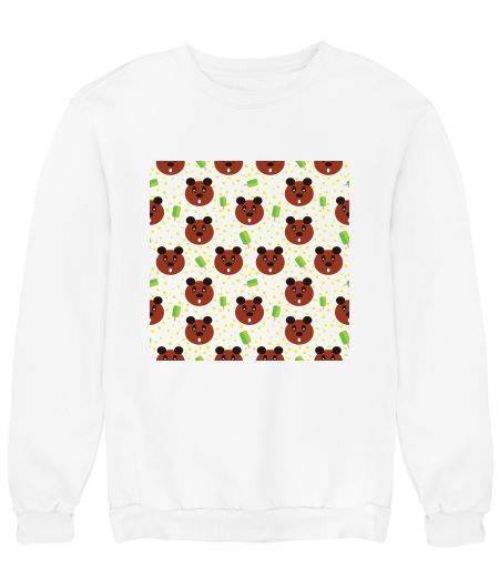 Brown bear with ice-cream Sweatshirt