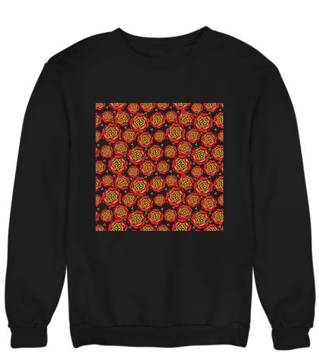 red and orange flowers Sweatshirt