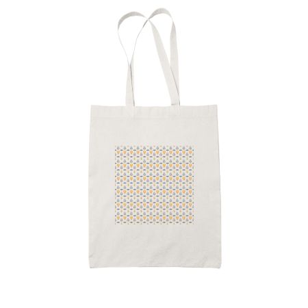 grey and orange leaves tribal seamless print White Tote Bag