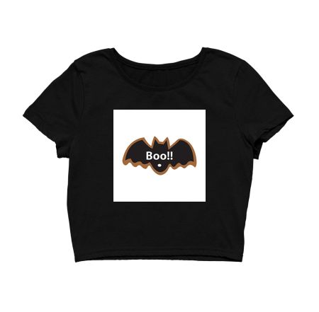 HALLOWEEN Boo bat Crop Top