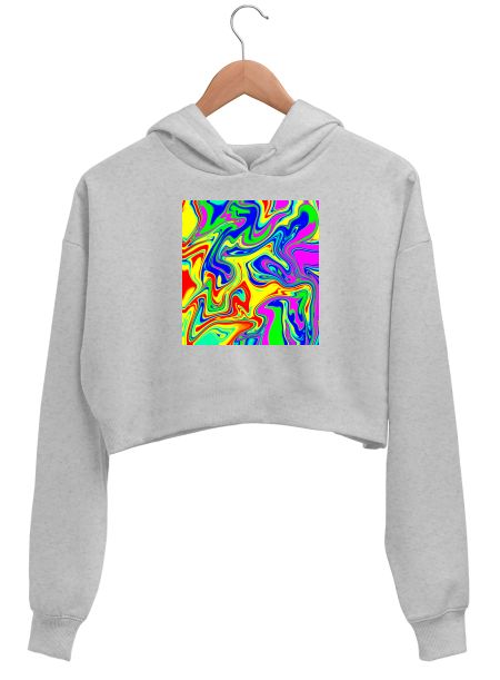 Psychedelic delusion  Crop Hoodie