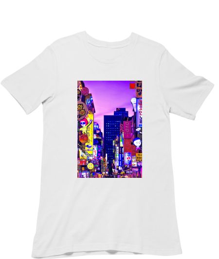 South korea - Neon cyberpunk edit Regular T-Shirt