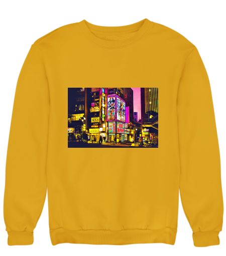 Yellow and pink neon light edit Sweatshirt