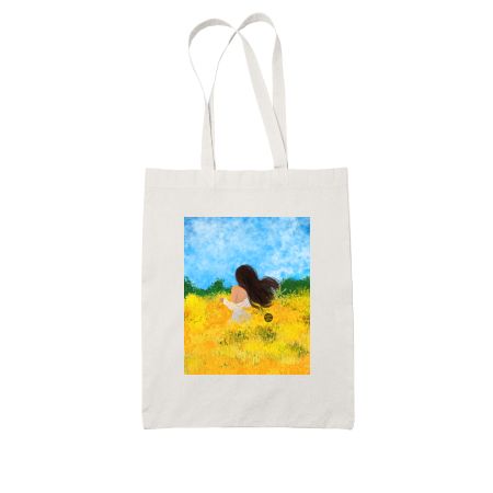 Running in the fields White Tote Bag