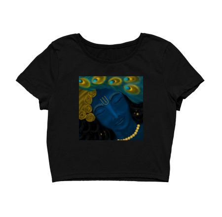 Krishna blue Crop Top