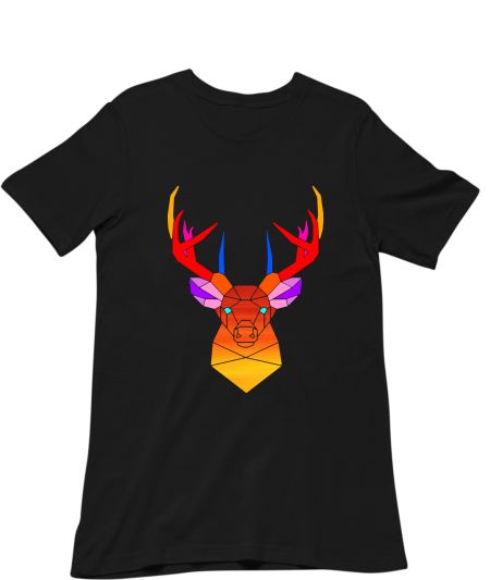 Deer - Colorful Geometric Art Classic T-Shirt