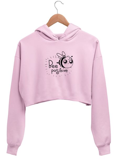 Bee Positive Crop Hoodie