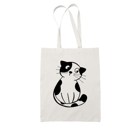 The peeping cat | Cute Pet Cat White Tote Bag