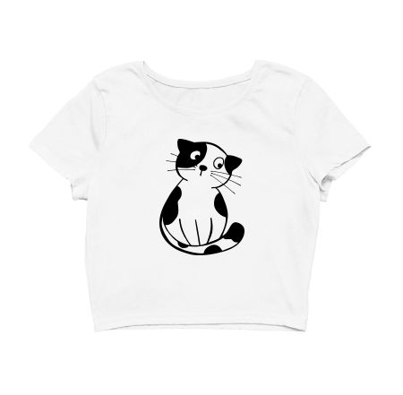 The peeping cat | Cute Pet Cat Crop Top