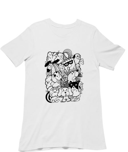 Hello from Doodle Dogs Family Regular T-Shirt