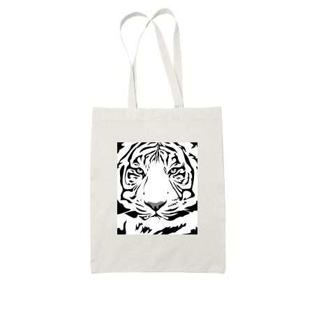 White Tiger Face Tattoo White Tote Bag