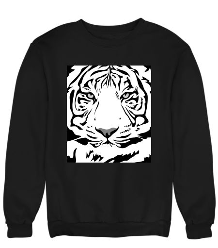 White Tiger Face Tattoo Sweatshirt